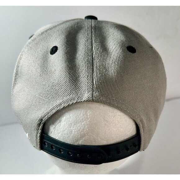 Rebel Fishing Lures Gray  Satin Lined SnapBack Hat  w/black suede Bill - Picture 4 of 6